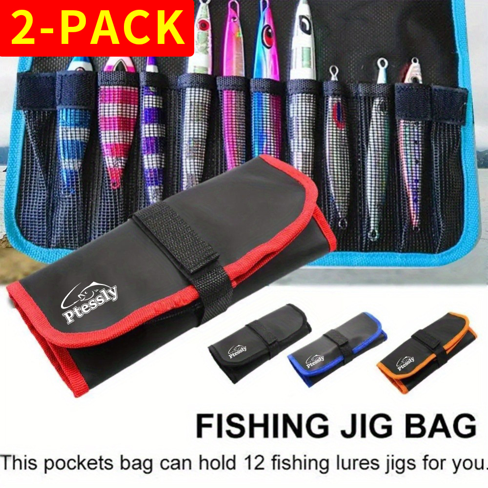 Fishing Lure Jig - Portable Foldable Fishing Lure Wrap Bag