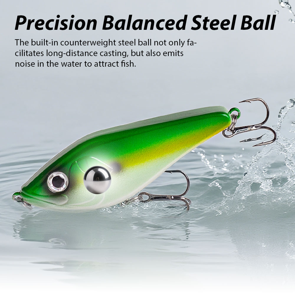 80mm/15.5g Muskies Jerkbait Pi – Fishing Lure Jerkbait Bewertung und Preis