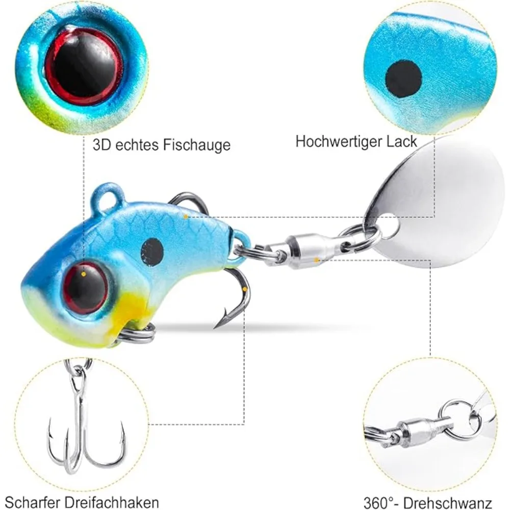 Goture 6g/10g Fishing Lure 3D  – Fishing Lure Blade Bait Bewertung und Preis