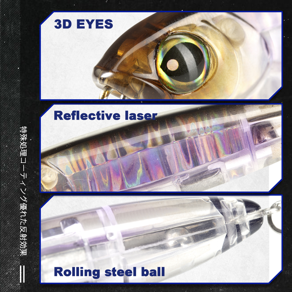 D1 Surface Fishing Lure 3DR Pe – Fishing Lure Popper Bewertung und Preis