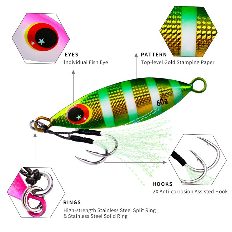 Metal Slow Jig Lure Hard Artif – Fishing Lure Buzzbait Bewertung und Preis