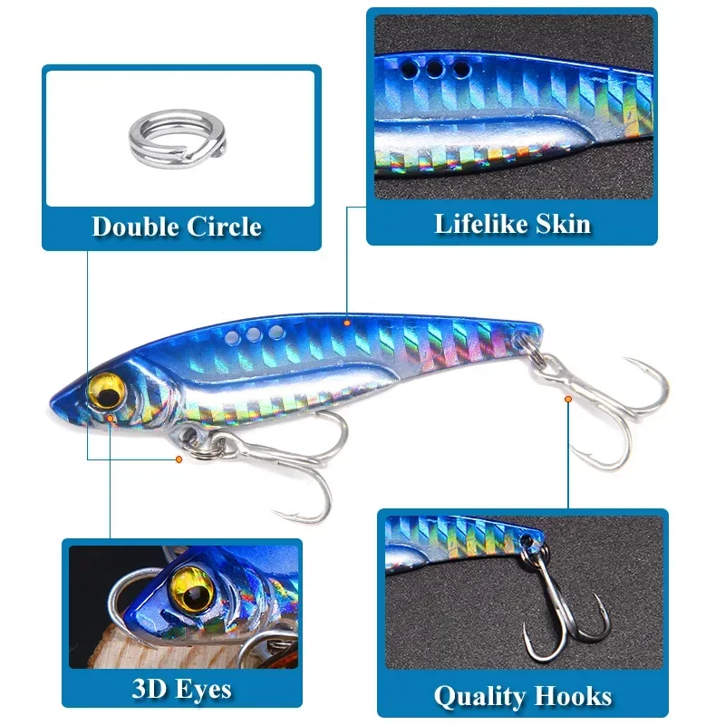 8/13/16/20g 3D Blue Yellow Pin – Fishing Lure Blade Bait Bewertung und Preis