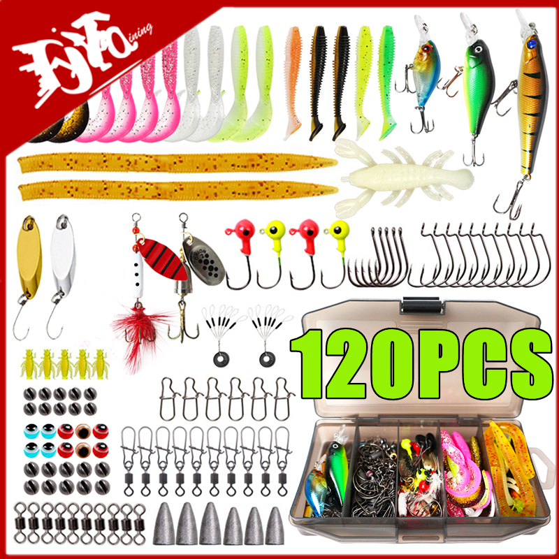 New 120PCS Fishing Lure Set So – Fishing Lure Soft Plastic Bewertung und Preis