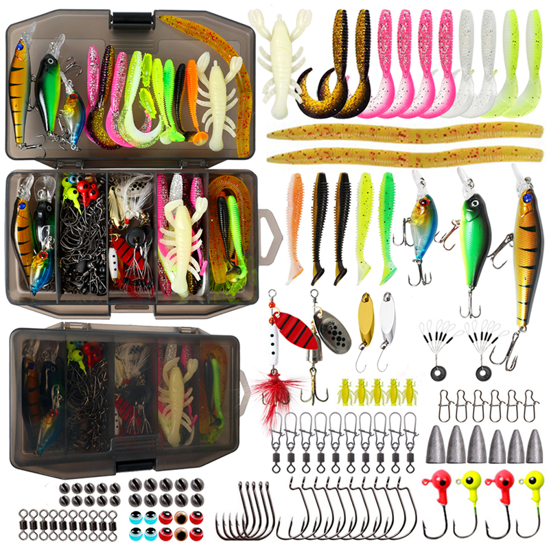 New 120PCS Fishing Lure Set So – Fishing Lure Soft Plastic Bewertung und Preis