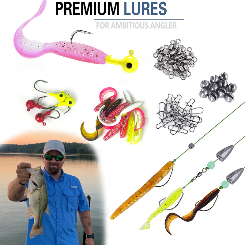 New 120PCS Fishing Lure Set So – Fishing Lure Soft Plastic Bewertung und Preis
