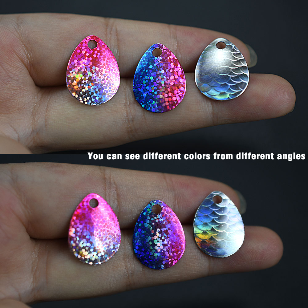6Pcs Iridescent Fish Scale Spo – Fishing Lure Blade Bait Bewertung und Preis