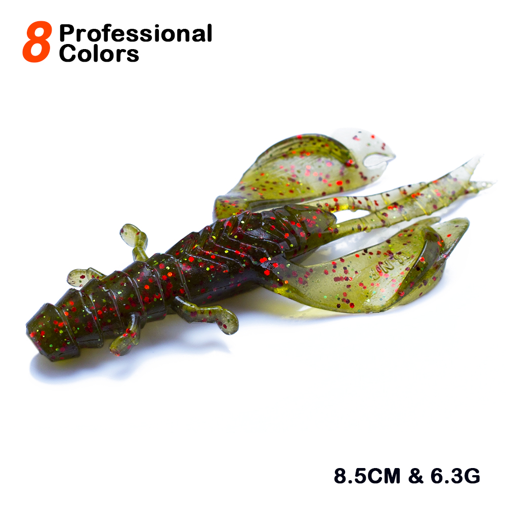4/8pcs 80mm/6.5g Soft Silicon  – Fishing Lure Soft Plastic Bewertung und Preis