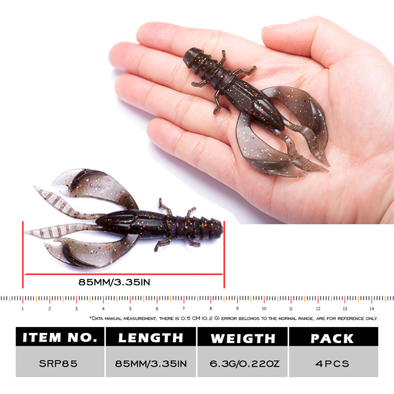 4/8pcs 80mm/6.5g Soft Silicon  – Fishing Lure Soft Plastic Bewertung und Preis