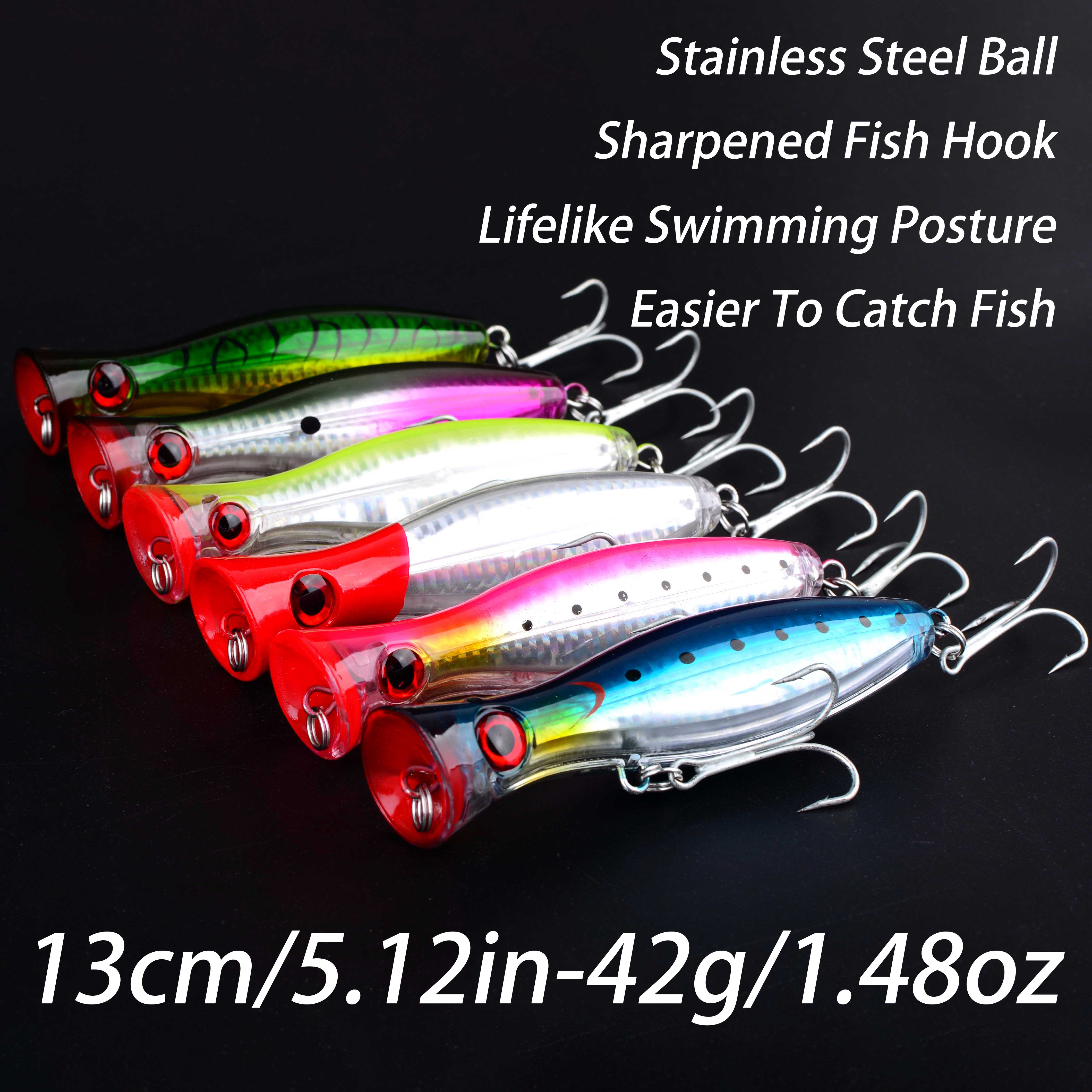 1pc 13CM 42g Big Popper Floati – Fishing Lure Popper Bewertung und Preis